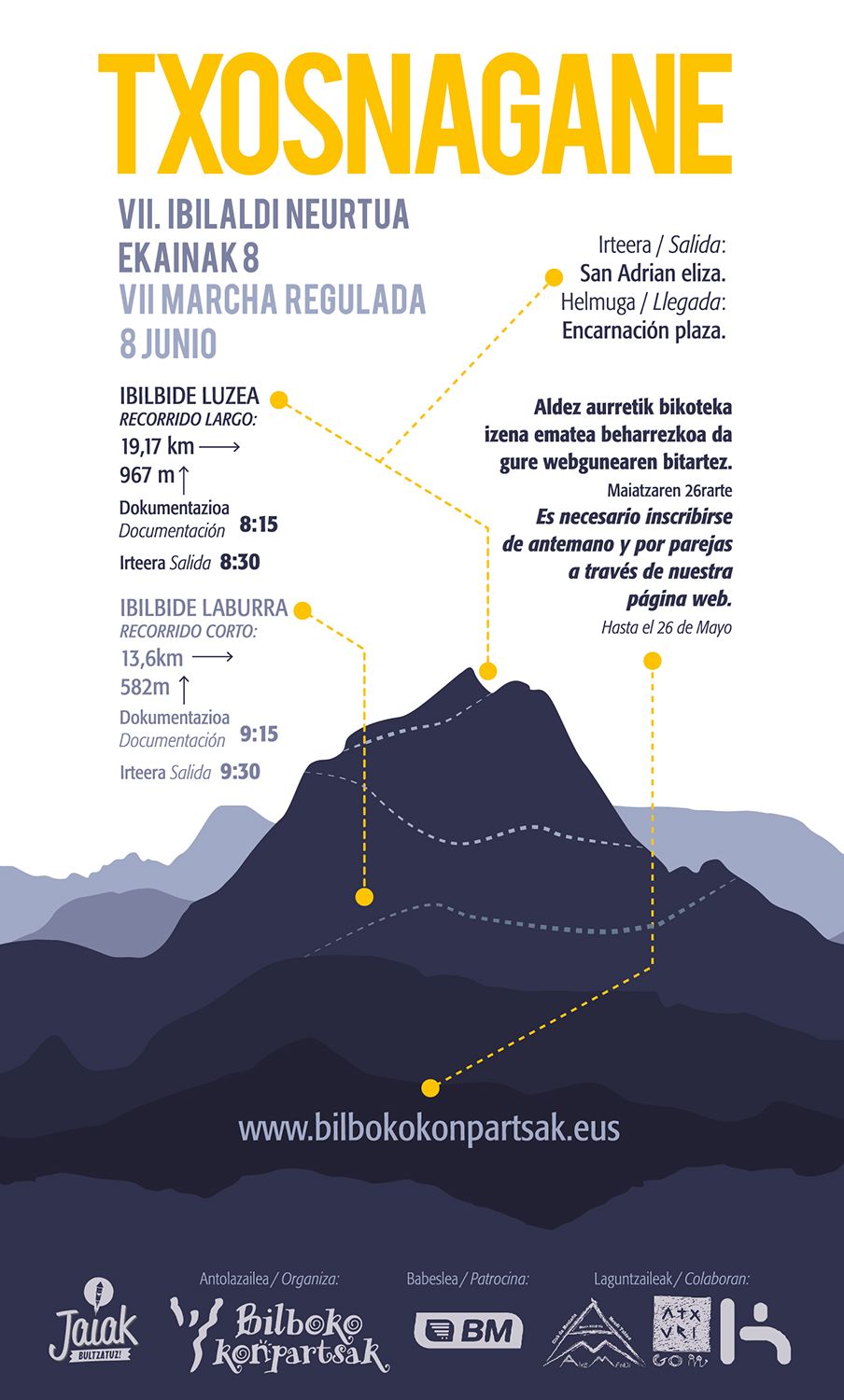 Abierto el plazo de inscripción para la VII marcha regulada al monte Txosnagane